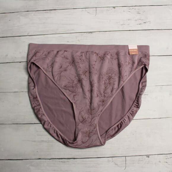 Ambrielle Women's High Cut Leg Brief Panties Size XXL 9 Floral - Picture 2 of 5
